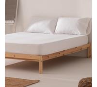 Bed Sheet 80 x 200 x 30 cm 100% Cotton Breathable Adjustable White Bedding Bed Cover