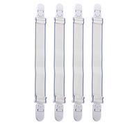 Bed Sheet Clip, Adjustable Bed Sheet Straps Clips, Elastic Mattress Sheet Fasteners Holder and Suspenders, Grippers for Hold Sheet, Mattress, Sofa, Couch, 4Pcs
