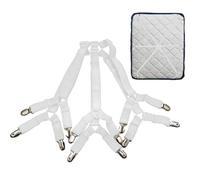 Bed Sheet Clips, Bed Sheet Corner Grippers, Mattress Straps, Bed Sheet Holder, Sheet Fastener 6-Side Sheet Straps Keep Sheets In Place For Full Queen King Twin Bed