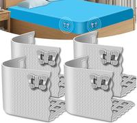 Bed Sheet Holder Lock,Fitted Sheet Straps Holders Keep Sheets Firm&Tight in Place,Mattress Straps Bed Sheet Clips Corner Holders Sheets Stay Fasteners Organizer Heavy Duty Silicone-4Pack (Grey)