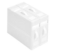 Bed Sheet Organiser, Foldable Closet Organizer for Under Bed, Folding Bedding Cover Storage Bag Box, 2 Visual Windows Closet Containers and Organizers for Sheets, Blankets, Clothes (White 2 Pack)