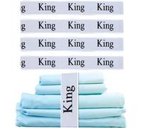 Bed Sheet Organizer Bands,4 Pcs Bed Sheet Organizers and Storage Label Bands Sheets Organizer for Linen Closet Elastic Sheet Keeper Bands Straps Bedding Bands(King)