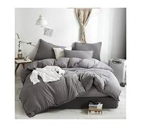 Bed sheet set Duvet Cover Fringe Trim Deisgn Furball Tasseles Bedding Set Hairball Tassel Bed Cover Sets Soft King=Size Duvet Cover bed linings (Color : A-1, Size : Queen 3 pcs set)