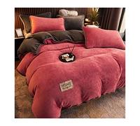 Bed sheet set Flannel Quilt Cover Solid Color Duvet Cover Soft Warm Coral Fleece Blanket Thick Quilt Cover Throw Mechanical Wash bed linings (Color : H, Size : 1pcs 200x230cm)