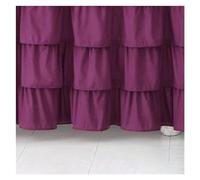 Bed sheet skirt Three Layers Wrap Around Elastic Solid Bed Skirt Band Without Sheet Easy On/Easy Off Dust Ruffled Tailored Home Hotel for bed decoration(Purple red,KING 200x200cm)