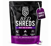 Bed Shreds Night Time Supplement for Weight Management & Sleep Support - Night Time Fat Burner with Natural Ingredients - Supports Relaxation & Restful Nights, 30 Capsules, Made in UK - Vegan Friendly