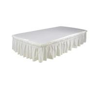 Bed Skirt Double,Valance Soft Bed Skirt Wrap Around Easy Fit use for Bedspread Queen Dust Ruffle Mattress Cover 15 M 18 2 Single(Light Grey)
