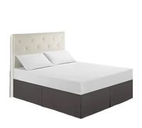 Bed Skirt Solid Brushed Bed Skirt Standard Size for Twin Full Queen King Bedroom Beds Cover Non-slip Mattress Bedsheet/Bedspread(Color-4,King)