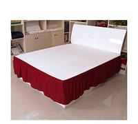 Bed Skirt Solid Color Bedspread On The Bed Decoration Hotel With Ruffles Full Surround Warm Skirt 2 Places 40cm Height Home(CQ002-23,120X200x40cm)