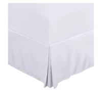 Bed Skirt Top Selling Well Made Standard Europe Style Pleated Tailored Bed Skirt with Durable Fabric- 35cm(14 Inch) Height（No Sheet） For Bed(White,SK 180x220x35 cm)