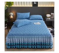 Bed Skirt Warm Velvet Bedspread Machine Washable Sheets Bed with Elastic Band for Queen King Size Lace Bed Cover For use in the bedroom(02,1pcs 200x220cm)