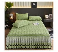 Bed Skirt Warm Velvet Bedspread Machine Washable Sheets Bed with Elastic Band for Queen King Size Lace Bed Cover For use in the bedroom(07,1pcs 200x220cm)