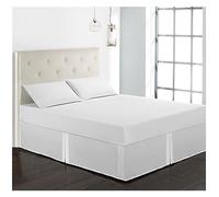 Bed Skirts,Solid Color Bed Skirt Wrap Household Brushed Cover Spread for Dust Home Decor Queen King Size(Color : White, Size : T 99X190cm)(White,T 99X190cm)