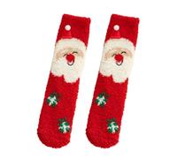 Bed Socks for Women Fluffy Thick Winter Socks 21St Birthday Gifts for Her Travel Essentials Women Autumn Winter Christmas Weaving Plush Warm Coral Plush Home Socks Clearance Bargains