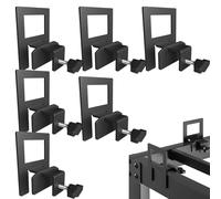 Bed Stoppers to Prevent Sliding Non Slip Mattress Gaskets 6Pcs Adjustable Metal Mattress Slide Stopper, Keep Mattress from Sliding, Black Mattress Retainer Bar for Metal Bed Frame Box Spring