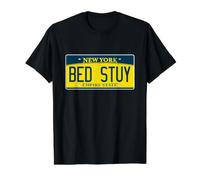 Bed Stuy Brooklyn NY New York Neighborhood License Plate Value Graphic T-Shirt, Men, Black, M