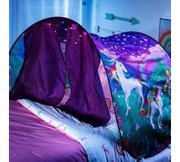 Bed Tents Fantasy Fun Foldable Pop up Outdoor Indoor Dream Twin Size for Christmas Birthday Gifts (Horse with Remote Light)