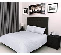 Bed Thread Duvet Covers Set - 100% Egyptian Cotton Duvet Set - 400 Thread Count Bedding Quilt Cover Set with Pillow cases, Embroidered Viscose (Off White, Double, Levian)
