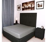 Bed Thread - Egyptian Cotton King Fitted Sheet, 400 Thread Count Long Staple Cotton Sateen King Bed Fitted Sheet Bed Sheet, 100% Organic Cotton Fabric Deep Pocket Beige Fitted Sheet Bedsheets King