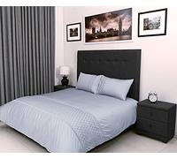 Bed Thread - Egyptian Cotton Super King Duvet Cover Set Silver, 400 Thread Count Long Staple Cotton Duvet Covers Super King, Quilt Covers Bedding Set, Levain Viscose Embroidered 100% Cotton Duvet Sets