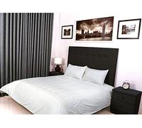 Bed Thread King Duvet Covers Set - 100% Egyptian Cotton Duvet Set - 400 Thread Count Bedding Quilt Cover Set with Pillow cases, Embroidered Majestic Viscose