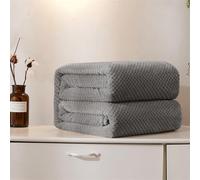 Bed Throw King Size Bedspread 60 x 160 cm 300Gsm Super Soft and Warm Blankets, Throw All Season Use, Cozy, Plush, Lightweight Bed Double Size for Couch, Settee, Light Grey