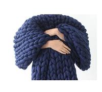 Bed Throws,Knitted Weighted Blanket,Chunky Knit Blanket,Yarn Filling-Hand woven knotted blankets for Bed Sofa Chair, chunky yarn blanket for Home Decor