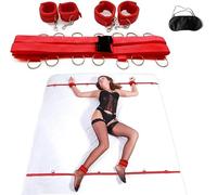 Bed Ties Restraints Sex King Bed Straps Adjustable Bed Restraints Sex Adult Bondaged for Women Men Kinky Play Handcuff Tied Up On BedSM Toys/Couples Sex Restraining Sex Chains for Bedroom Yoga Sweater