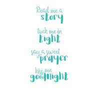 Bed Time Routine Story Goodnight Blue Large Canvas Wall Art Print