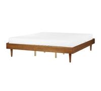 Beliani Bed Toucy 180 X 200 Cm (Eu Super King) Brown Ash Wood