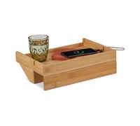 Bed tray Bedside Shelf Clamp-on Table Mini Nightstand Natural 1.3 kg weight