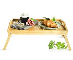 Bed Tray Natural 50X30Cm Serving Tray Breakfast Tray Board Wood