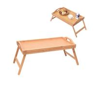 Bed Trays For Eating 19.7x11.8x2.6 Inch Foldable Bamboo Bed Tray Portable Bed Desk With Handle For Food Snacks Small Laptops And Etc.
