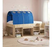 Bed Tunnel 2pc Blue Polyester 211x67.5x2cm King-Size Indoor Modern Cover Privacy