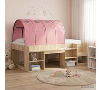 Bed Tunnel 2pc Pink Polyester King-Size Bed Canopy 211x67.5x2cm Modern XL Indoor