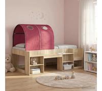Bed Tunnel Red Polyester 211x52.5x2cm Minimalist Indoor Bed Canopy Pair Durable