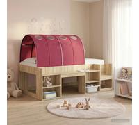 vidaXL Bed Tunnel 2 pcs Red 211 x 67.5 x 2 cm Polyester