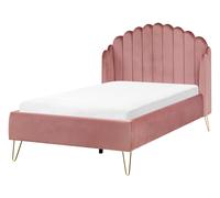 Bed Velvet AMBILLOU 120 x 200 cm (EU Small Double) Pink