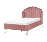 Bed Velvet AMBILLOU 120 x 200 cm (EU Small Double) Pink