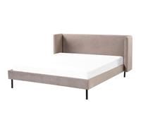 Bed Velvet ARETTE 160 x 200 cm (EU King Size) Taupe