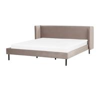 Bed Velvet ARETTE 180 x 200 cm (EU Super King) Taupe
