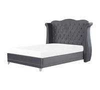 Bed Velvet AYETTE 160 x 200 cm (EU King Size) Grey