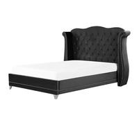 Velvet EU Super King Size Bed Black AYETTE
