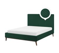Bed Velvet BAYONNE 140 x 200 cm (EU Double) Dark Green