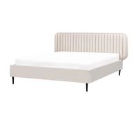 Bed Velvet BRIN 160 x 200 cm (EU King Size) Beige