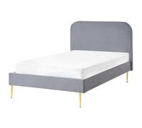 Bed Velvet FLAYAT 120 x 200 cm (EU Small Double) Grey