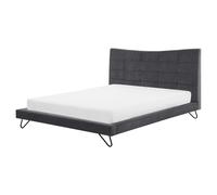 Velvet EU King Size Bed Grey LANNION