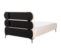 Bed Velvet LESSAY 120 x 200 cm (EU Small Double) Light Beige