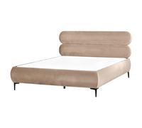 Bed Velvet LESSAY 160 x 200 cm (EU King Size) Taupe