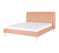 Bed Velvet MARVILLE 180 x 200 cm (EU Super King) Peach Pink